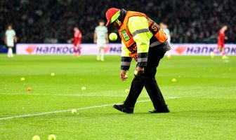 Fan protest at Celtic v VFB Stuttgart