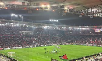 The view from the Celtic end in Stuttgart