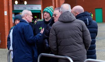 Celtic Finance Director Chris McKay speaks to fans