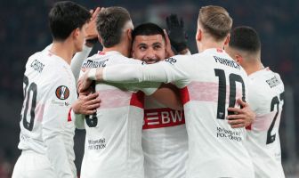 Deniz Undav of VfB Stuttgart celebrates