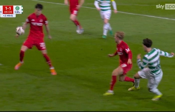 Celtic's penalty claim at Pittodrie