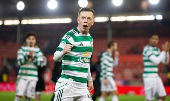 Callum McGregor celebrates.