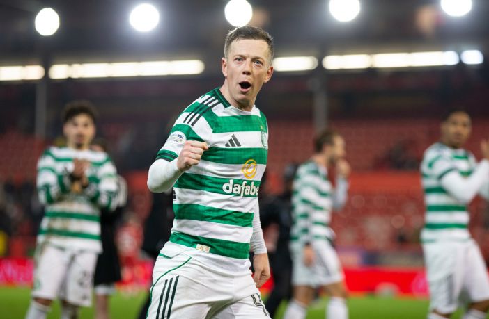 Callum McGregor celebrates.