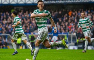 Kieran Tierney celebrates