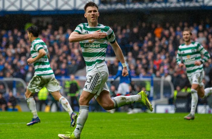 Kieran Tierney celebrates