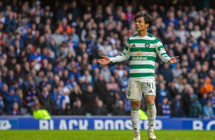 Reo Hatate scores at Ibrox in the penalty shoot-out