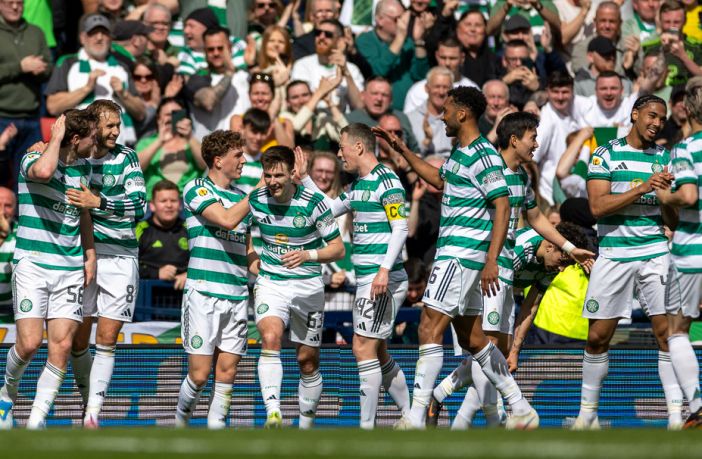 Anthony Ralston celebrates