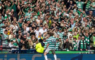 Anthony Ralston celebrates