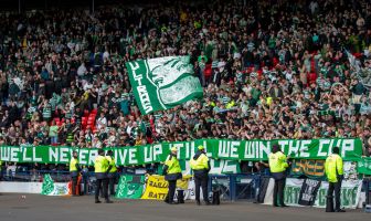 Celtic supporters celebrate