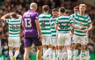 Celtic celebrations after Alex Oxlade-Chamberlain scores