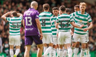 Celtic celebrations after Alex Oxlade-Chamberlain scores