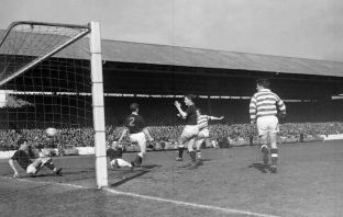 Frank Brogan scores against Raith Rovers